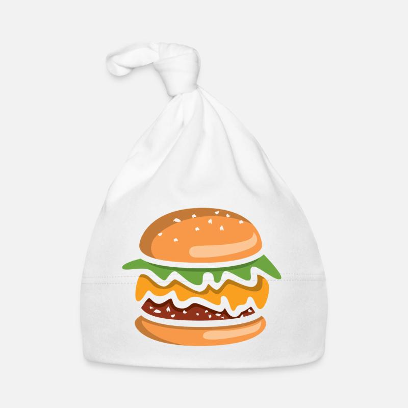 Comic Burger Cheeseburger Organic Baby Cap