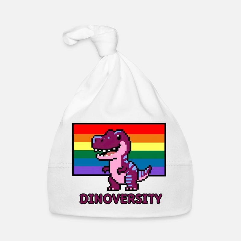 DinoVERSITY - Pixel Art Dinosaur Pride! 🌈🦖 Organic Baby Cap