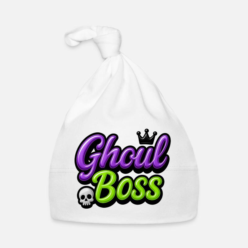 Ghoul Chef / Y2K Halloween Design - Bonnet bio Bébé - blanc