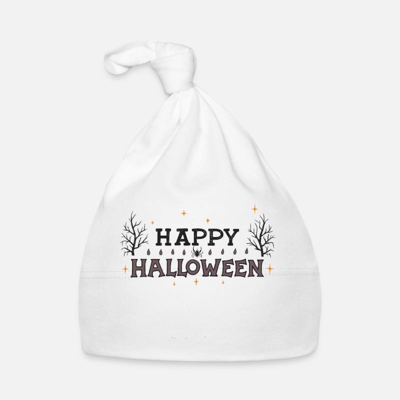 Dark Halloween Festive Typography Organic Baby Cap
