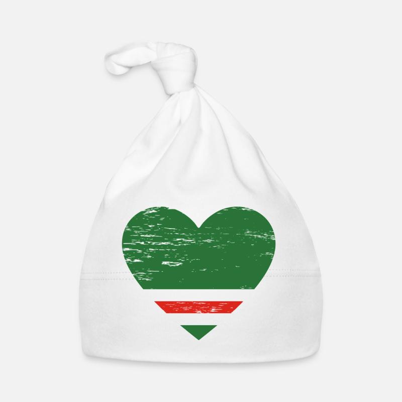 Drapeau de la Tchétchénie coeur utilisé Bonnet bio Bébé