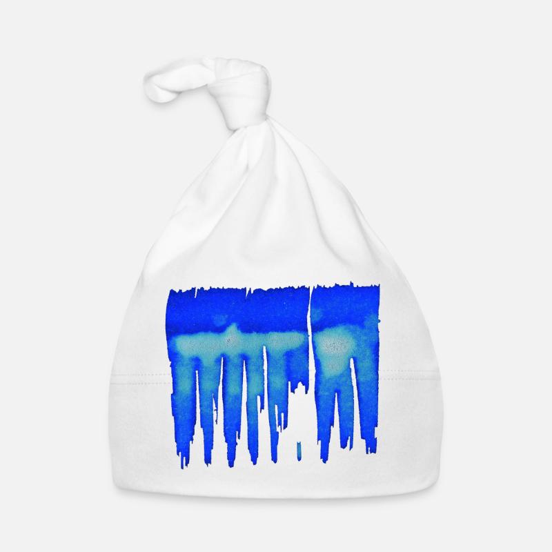 Abstract - Blue Background Organic Baby Cap