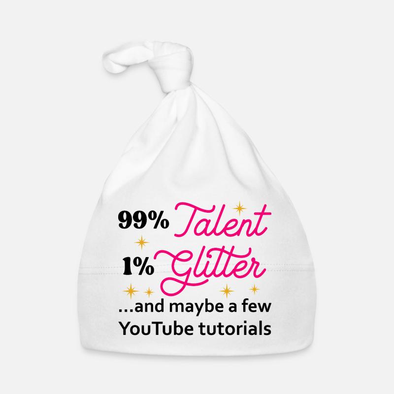 Talent Glitter Étoiles Script Bonnet bio Bébé