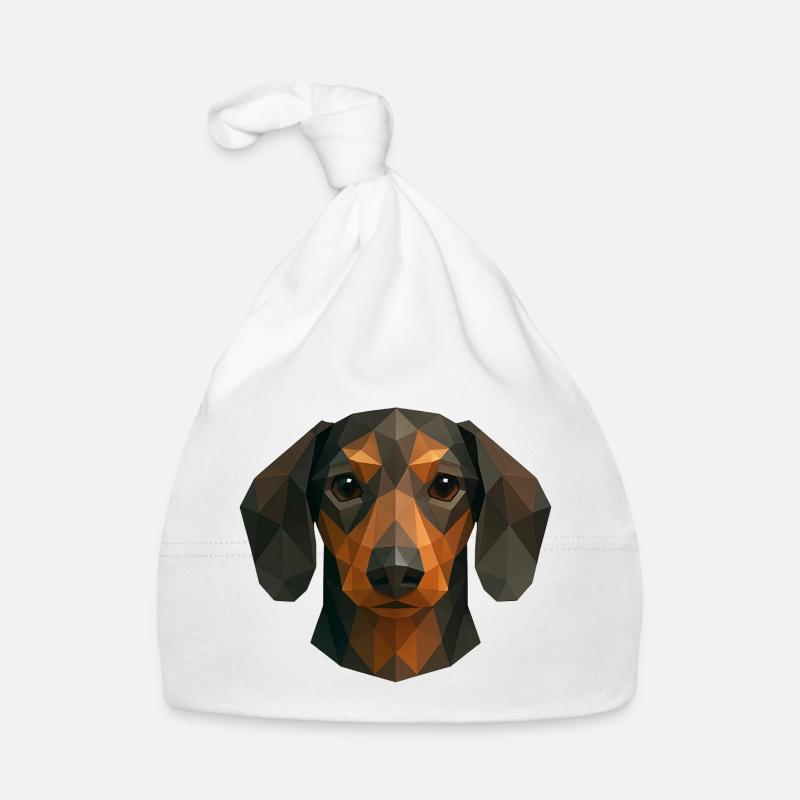Teckel mignon – Polygon Dog Design Bonnet bio Bébé