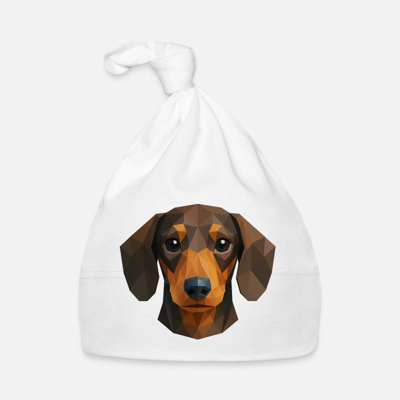 Teckel mignon – Polygon Dog Design Bonnet bio Bébé