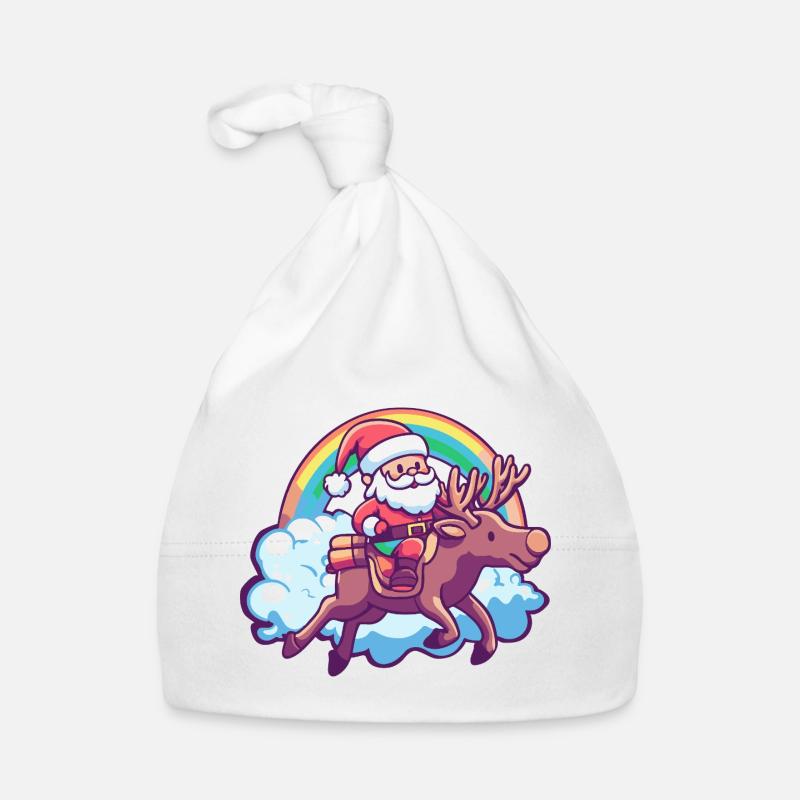 Elch Weihnachtsmann Weihnachten Baby Bio-Mütze