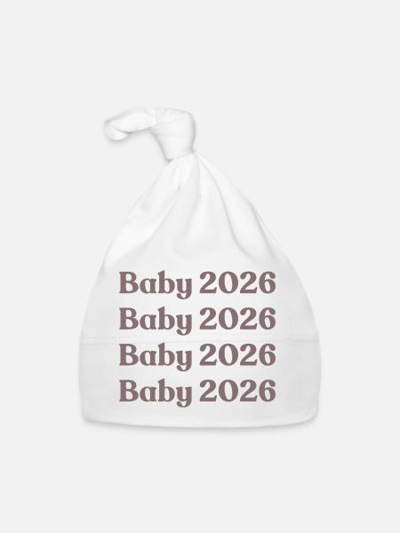 Baby 2026 - Organic Baby Cap - white - Front
