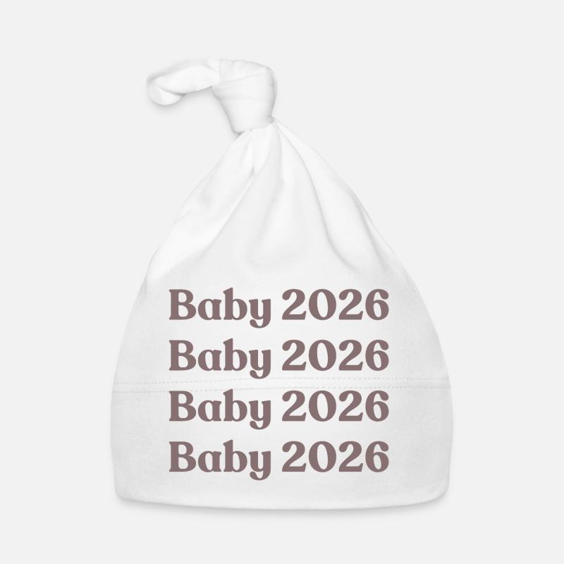 Baby 2026 - Baby Bio-Mütze - Weiß