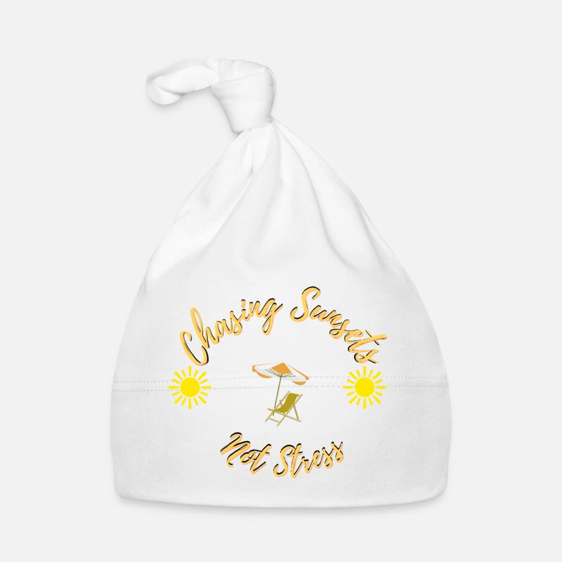 Chasing Sunsets Not Stress – Summer Beach Vibes T- Organic Baby Cap
