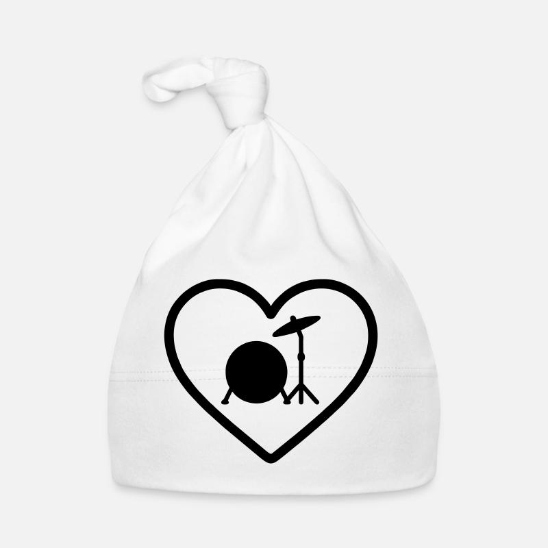 Herztrommel Basstrommel Becken Baby Bio-Mütze