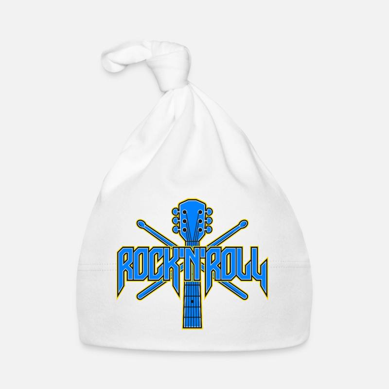 Rock & Roll Guitar Emblem Organic Baby Cap