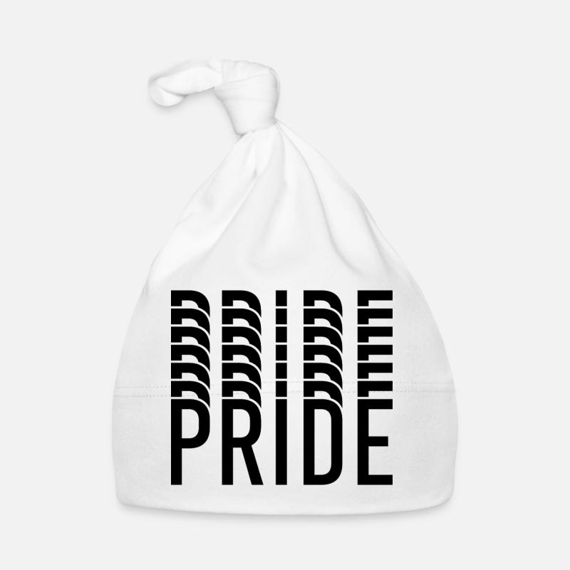 Pride Typography Contrast Pattern Organic Baby Cap