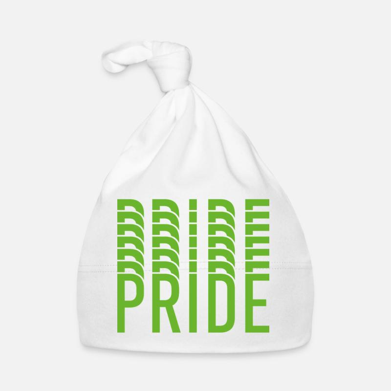 Lime Green Pride Text Design Organic Baby Cap