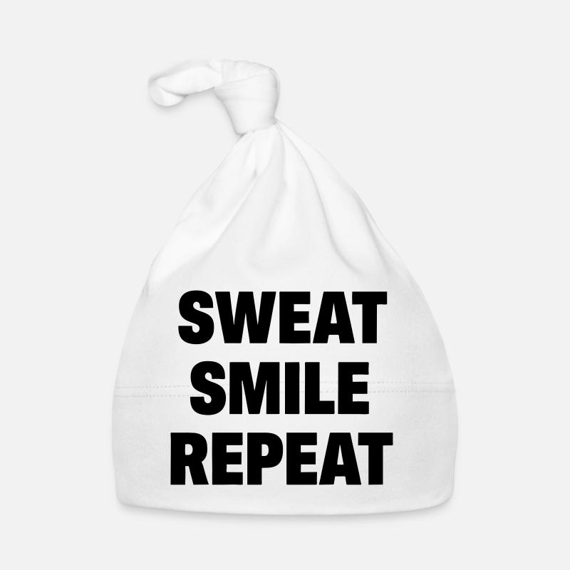Sweat Smile Repeat Baby Bio-Mütze