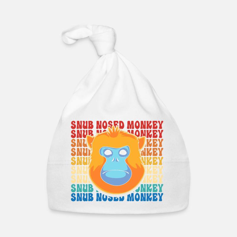 Stupsnasenaffe Affe Schimpanse Baby Bio-Mütze