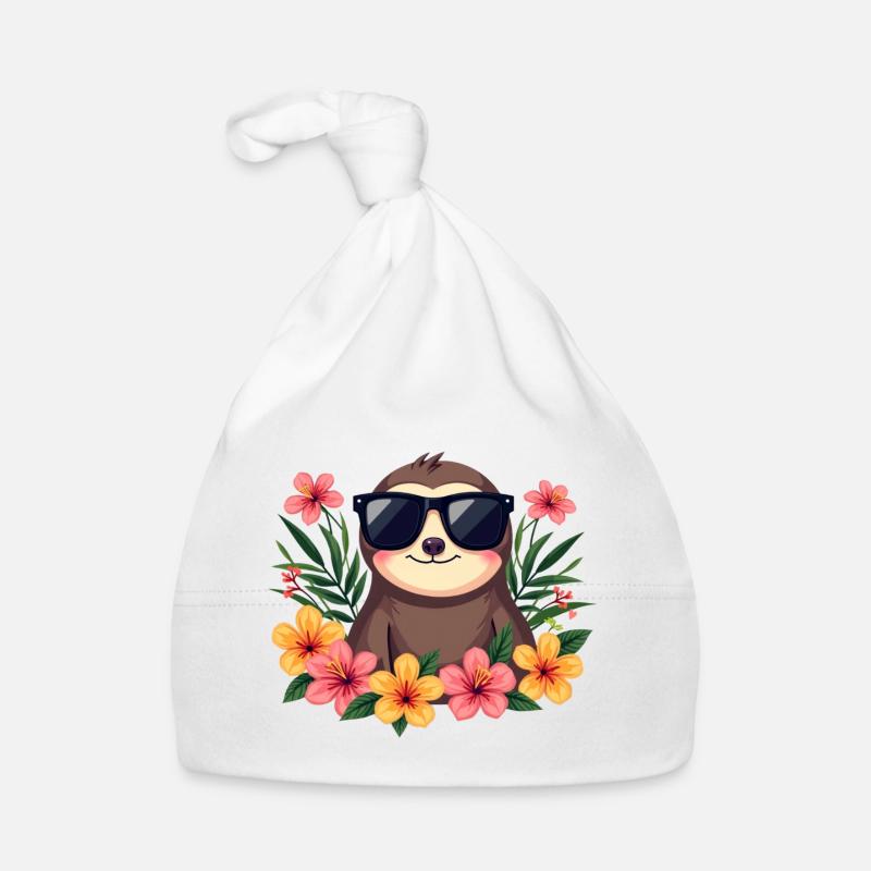 Faultier Baby Bio-Mütze