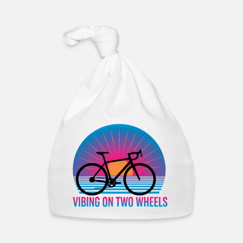 Viben auf zwei Rädern Synthwave Rennrad Baby Bio-Mütze