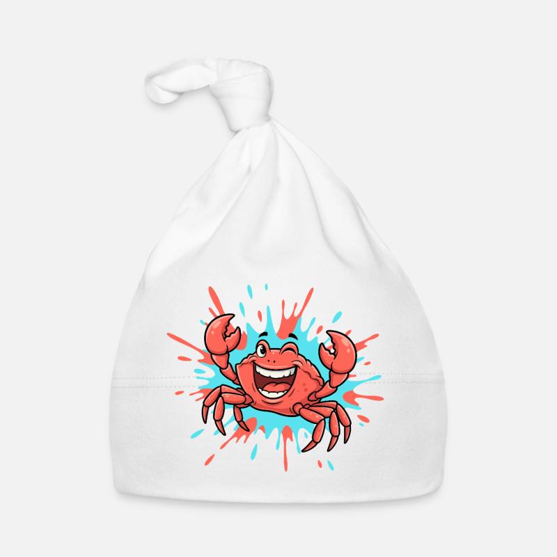 Éclaboussure couleur du crabe rieur Bonnet bio Bébé
