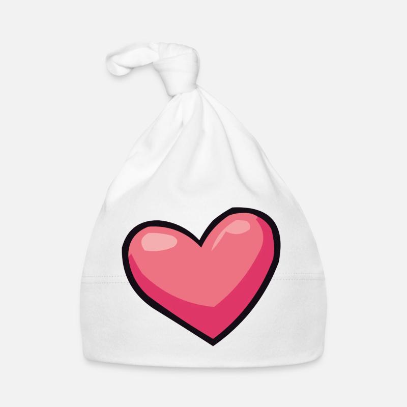 Rosa Herz-Illusion Baby Bio-Mütze