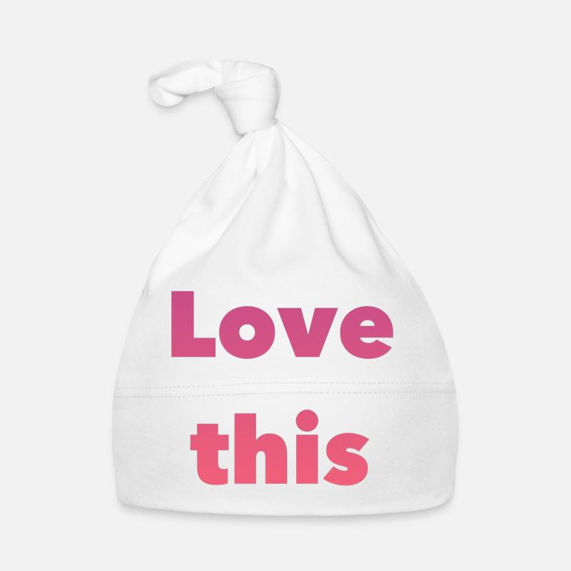 Liebe Dieses Gradient-Typografie Baby Bio-Mütze