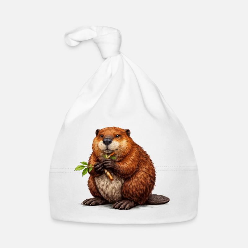 Biber Tier Wildnis Baby Bio-Mütze