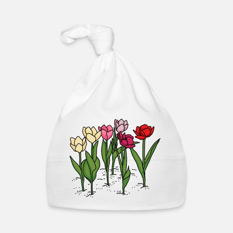 Tulips in spring Organic Baby Cap