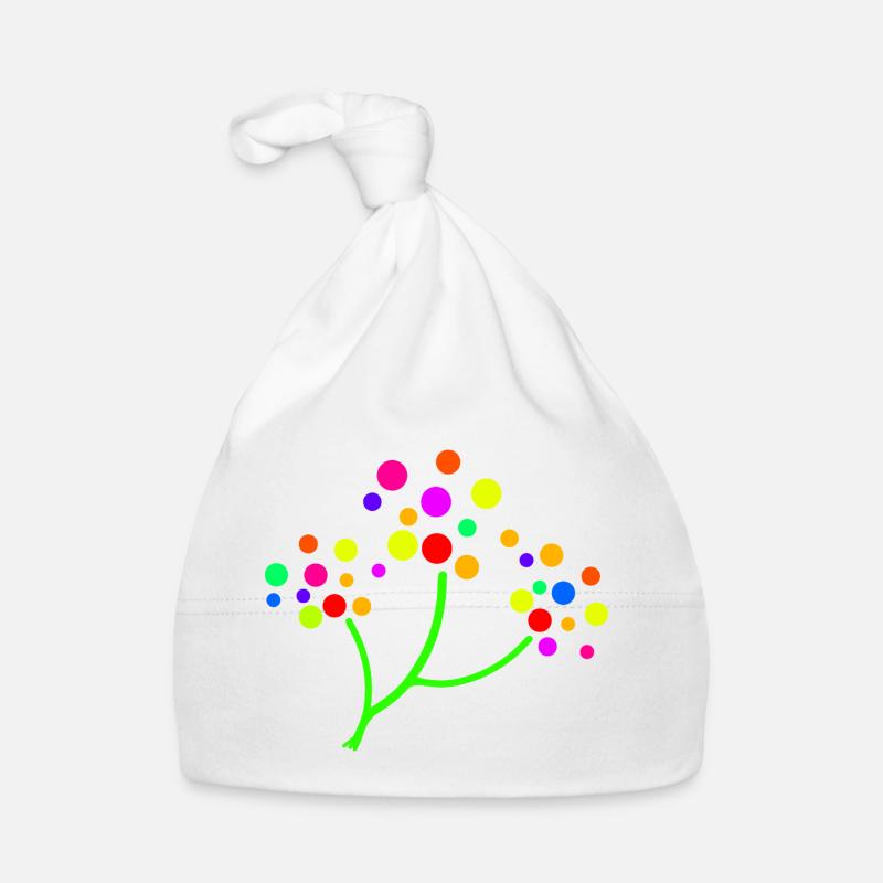Neon Confetti Tree Organic Baby Cap