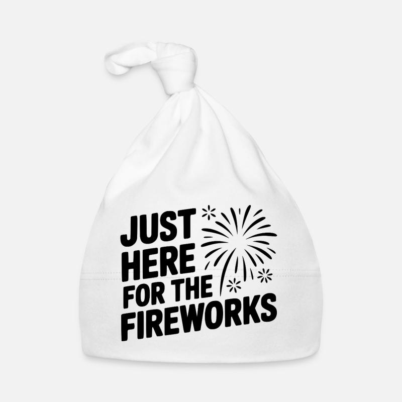 Just Here For The Fireworks Organic Baby Cap
