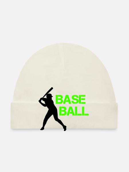 Baseball Neon Grunge Font - Organic Baby Cap - white - Front