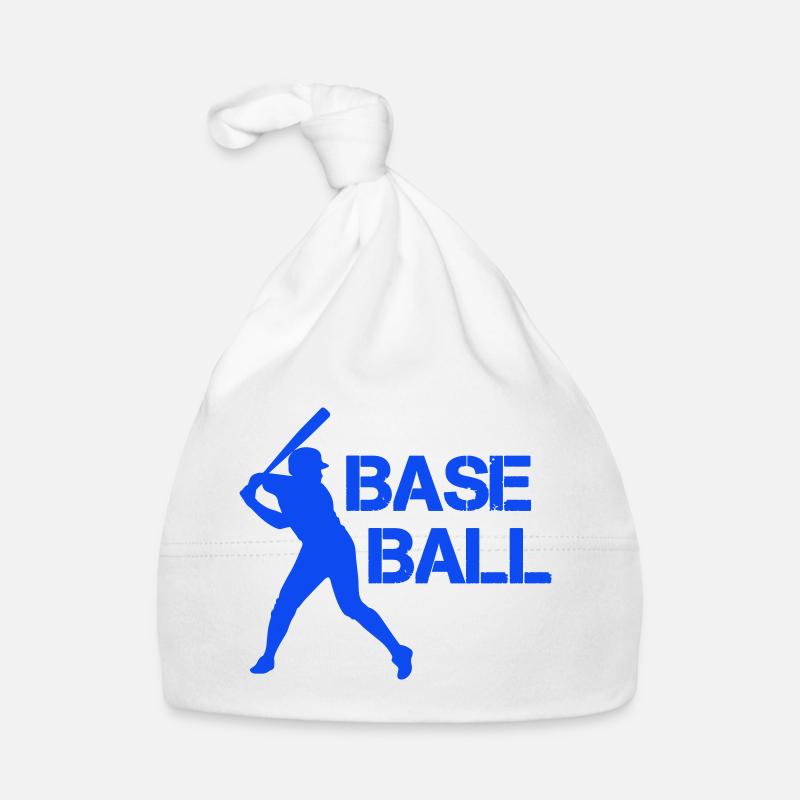 Silhouette de baseball en bleu éclat Bonnet bio Bébé