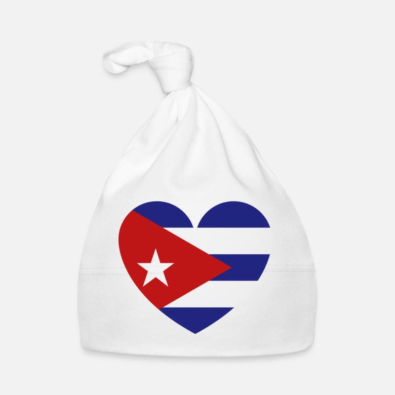 Drapeau du Cœur de Cuba Bonnet bio Bébé