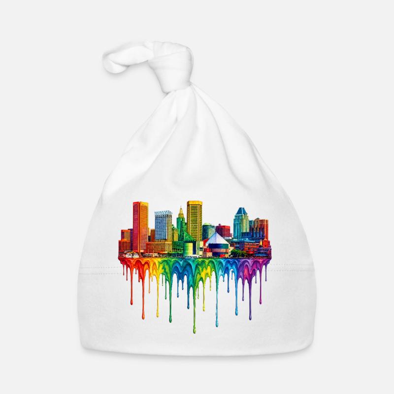 Baltimore Maryland Tropfende Farbe Baby Bio-Mütze
