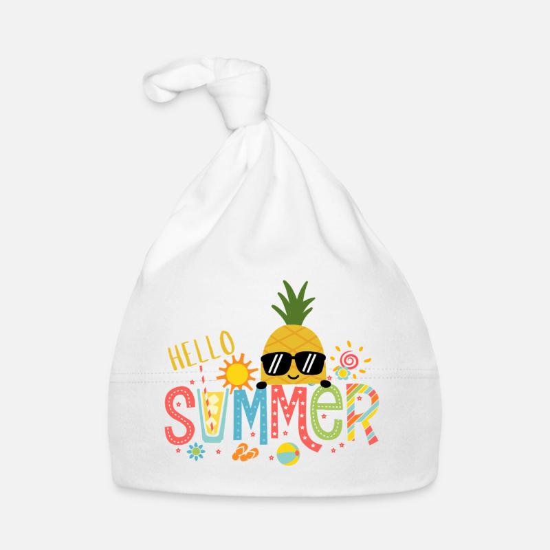 Ananas Soleil Été Vif Bonnet bio Bébé