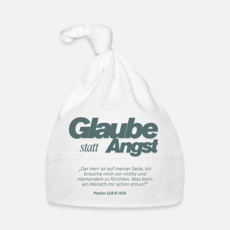 Glaube statt Angst Psalm 118:6 Baby Bio-Mütze