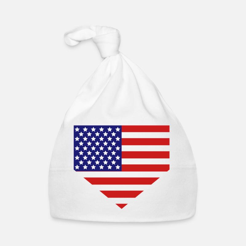 Drapeau américain au marbre Bonnet bio Bébé
