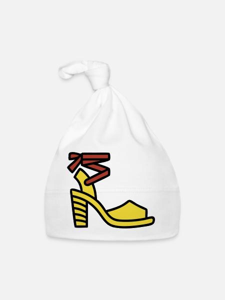 High Heel Shoe Fashion Italy Fashionista - Organic Baby Cap - white - Front