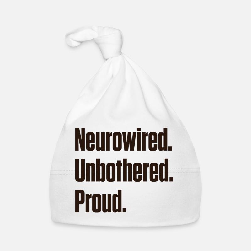 Neurowired, unbeeindruckt, stolzer ND-Stolz Baby Bio-Mütze