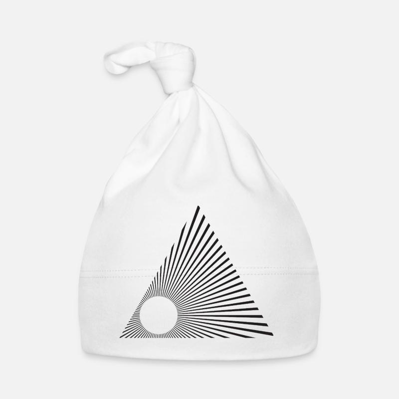 Sunburst Lines Triangle Organic Baby Cap