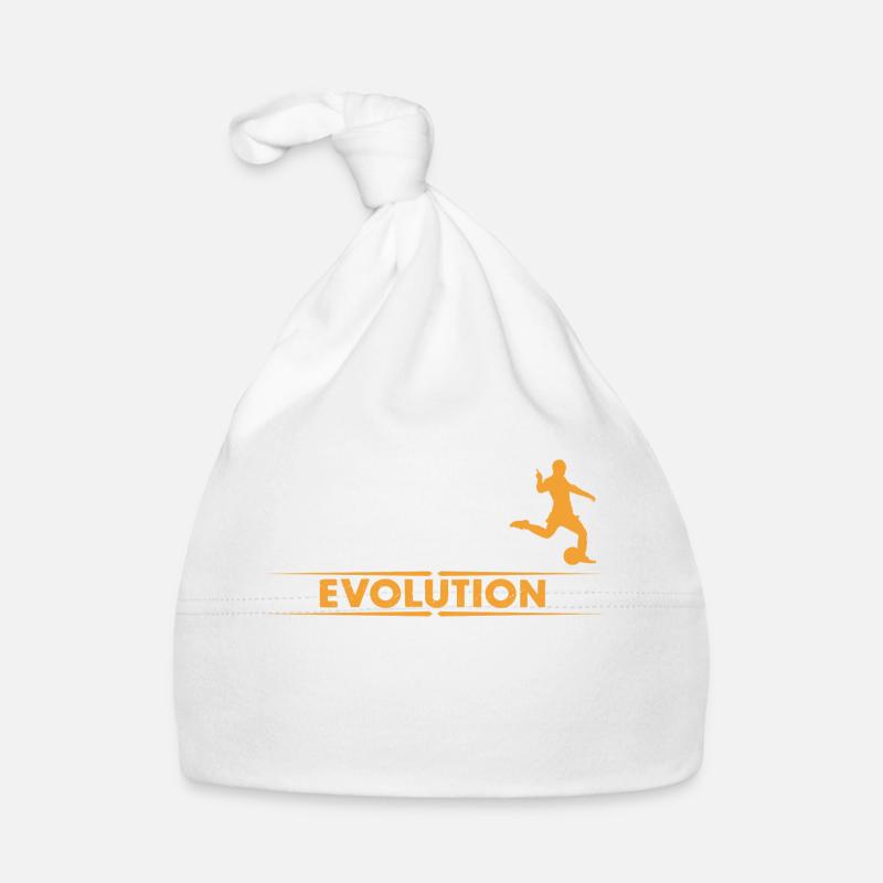 Football evolution - orange/white Organic Baby Cap