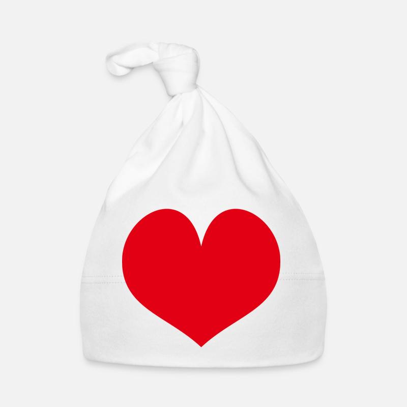 rotes Herz Baby Bio-Mütze
