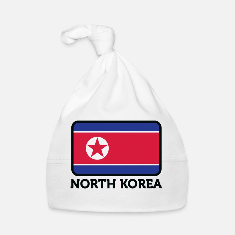 Drapeau national de la Corée du Nord Bonnet bio Bébé