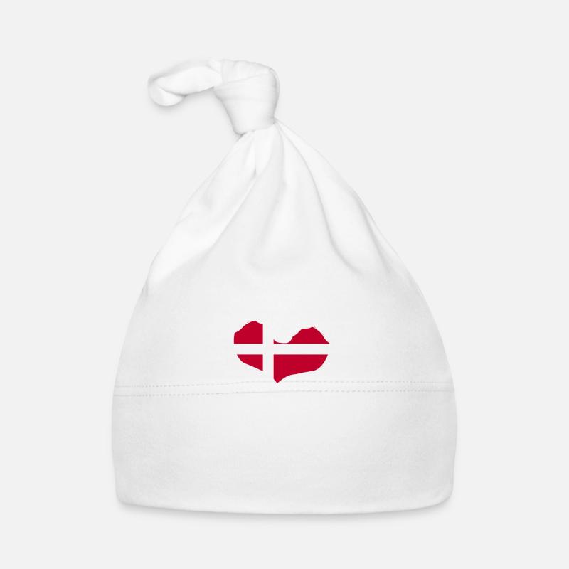 J’adore le Danemark - coeur mains Bonnet bio Bébé