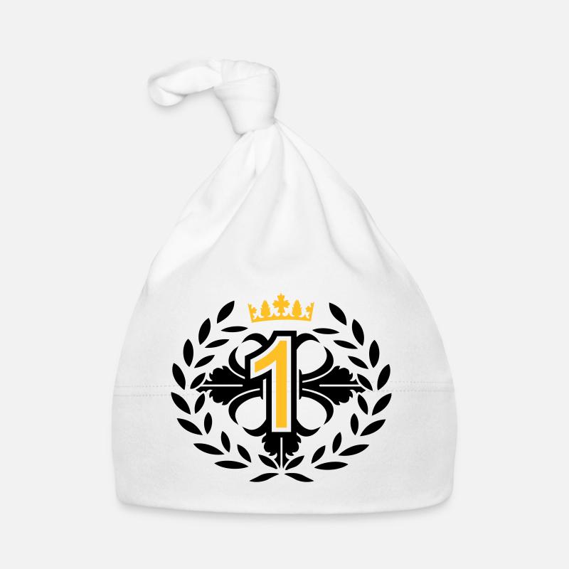 Le numéro un avec une couronne de laurier et la Bonnet bio Bébé