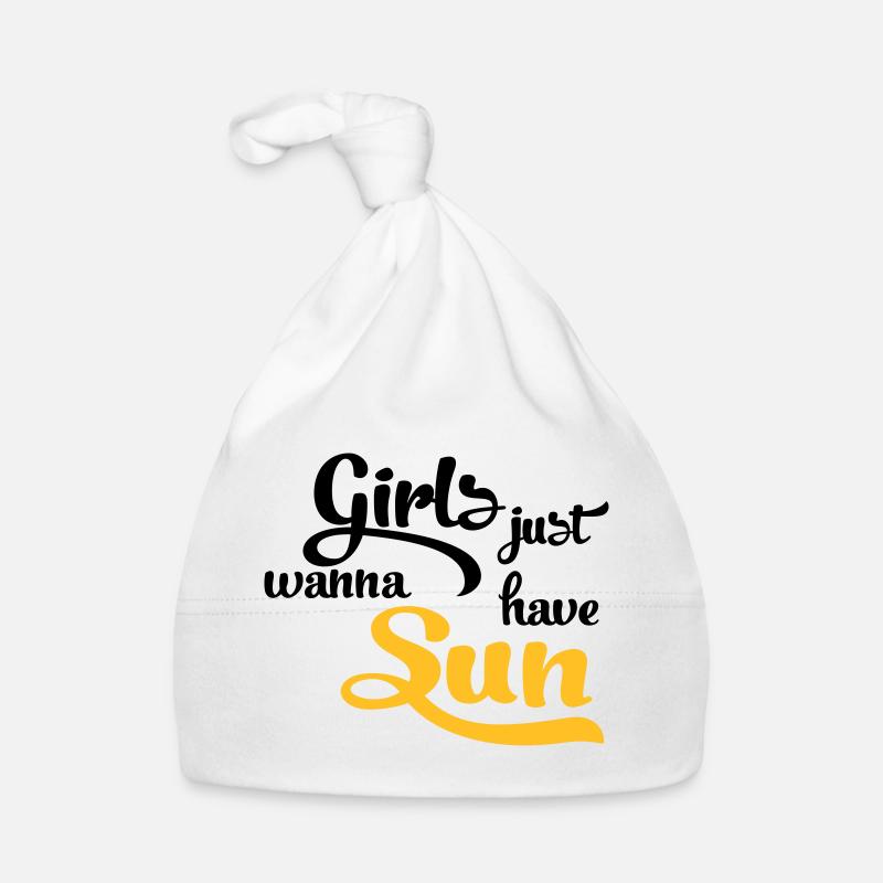 Sonne - Baby Bio-Mütze - Weiß