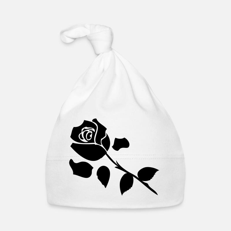Black Rose Flora Baby Bio-Mütze
