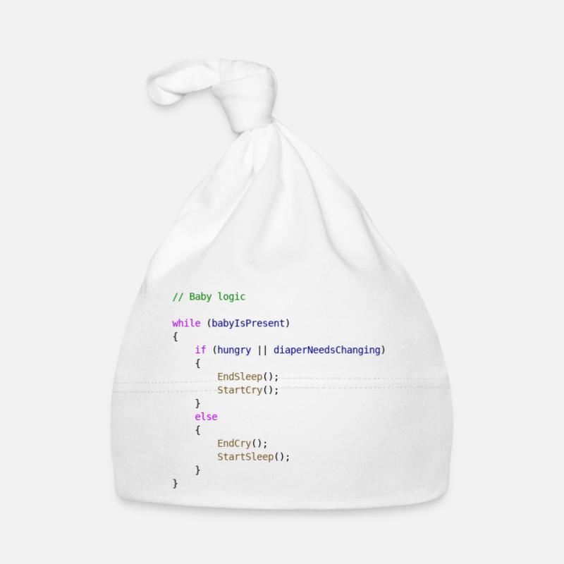 Baby logic programmer gift idea Organic Baby Cap