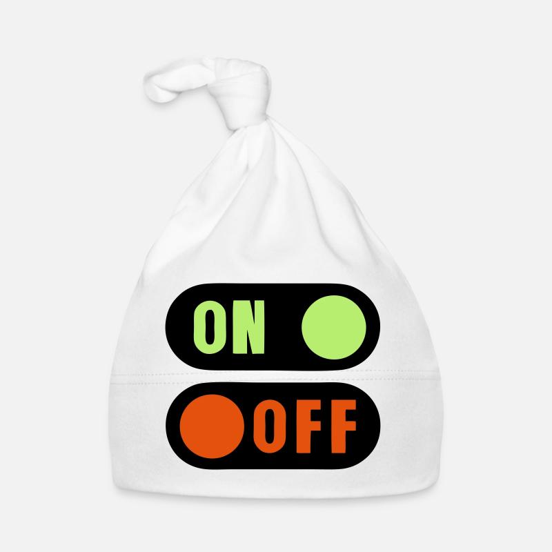 button on off Organic Baby Cap