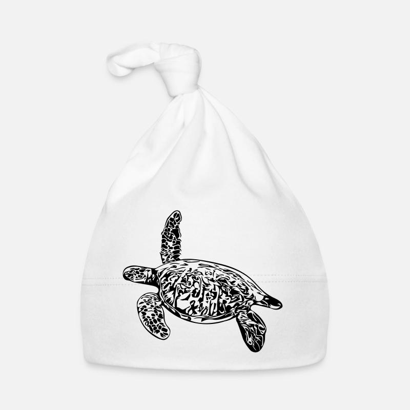 Turtle - vector design Organic Baby Cap