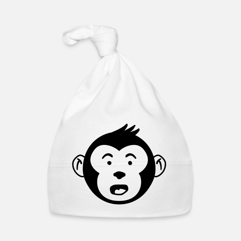Cute Monkey Head – Funny Monkey Design Organic Baby Cap