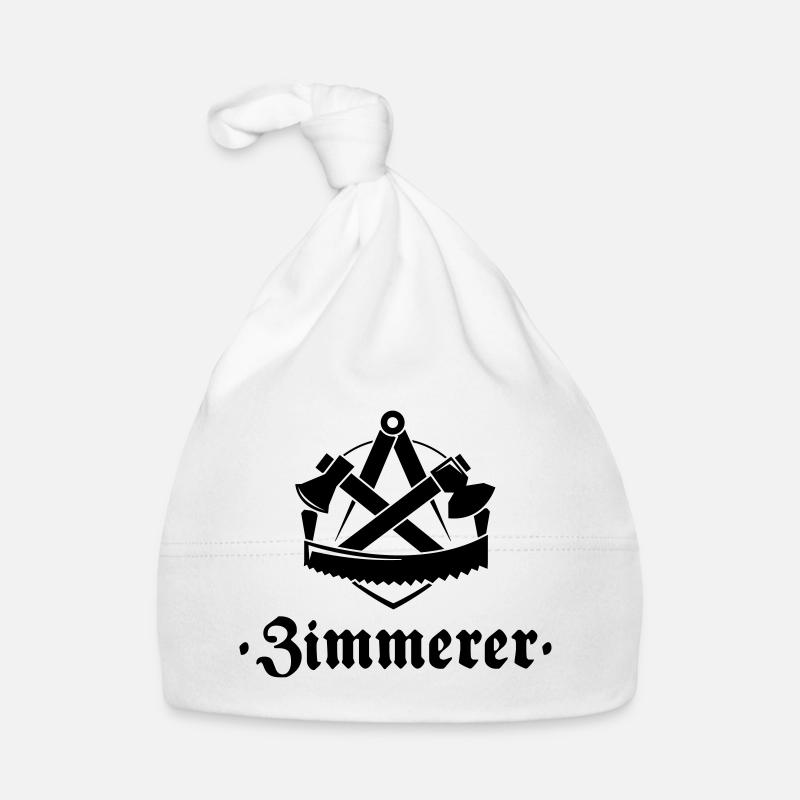 Zimmerer, Zunftzeichen mit alter Schrift Baby Bio-Mütze